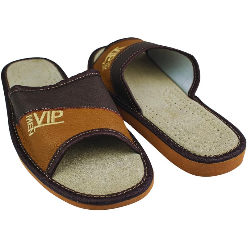 Chaussons Homme Acheter Chaussons APREGGIO Cuir Mules du 40 au 46 – Image 5