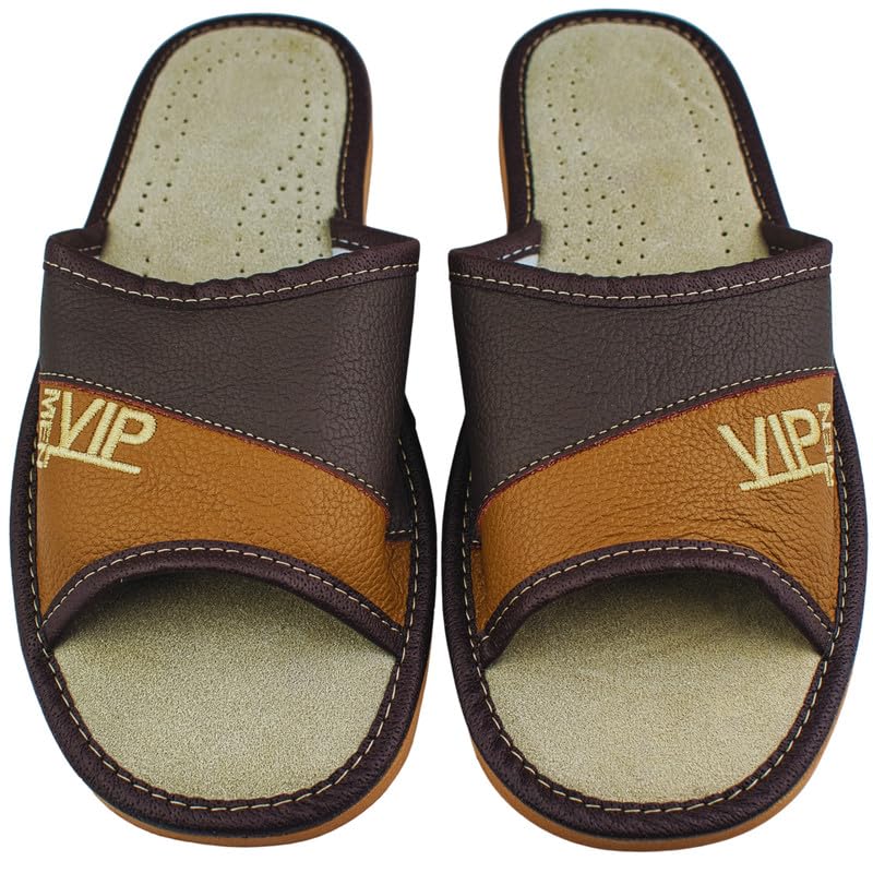 Chaussons Homme Acheter Chaussons APREGGIO Cuir Mules du 40 au 46 – Image 2