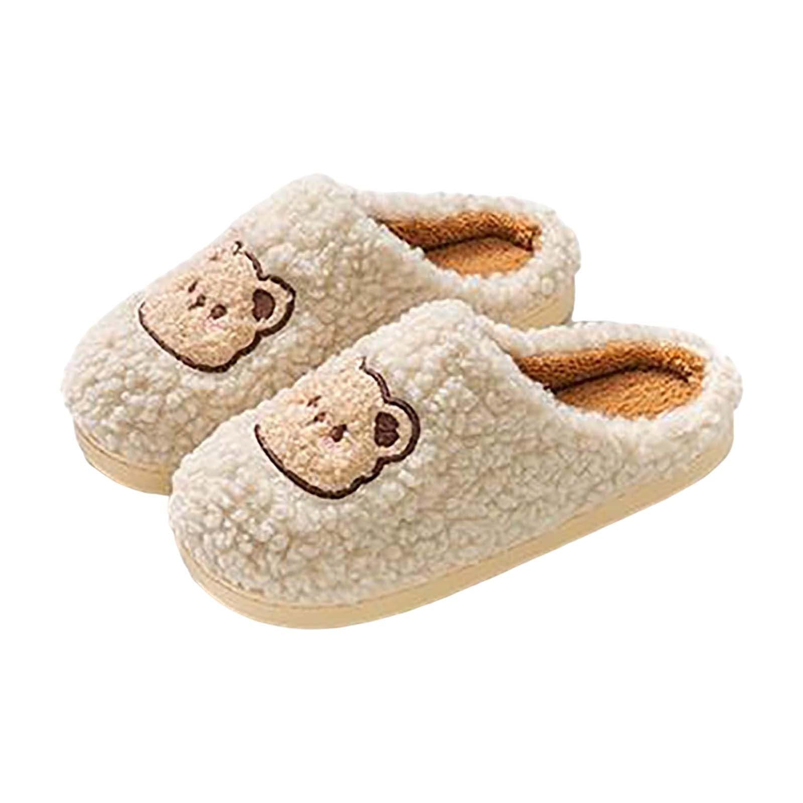 Pantoufles Acheter Chaussons couple assorties fourrées animaux semelle souple
