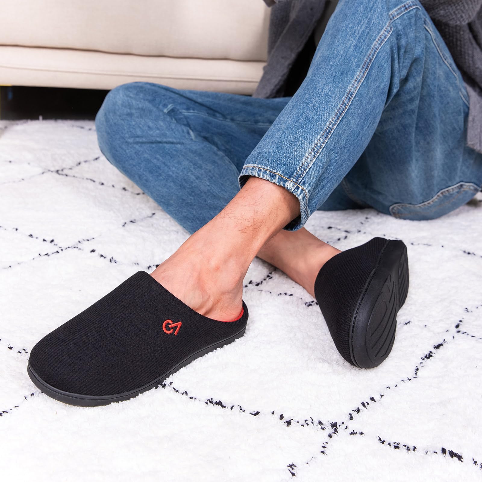 Chaussons Homme Acheter Chaussons VeraCosy mémoire de forme bicolore – Image 3
