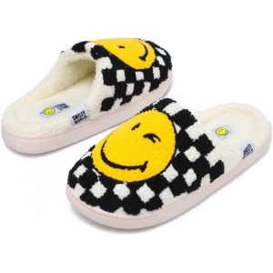 Chaussons Peluche Acheter Chaussons SmileyWorld Mousse Mémoire Antidérapants