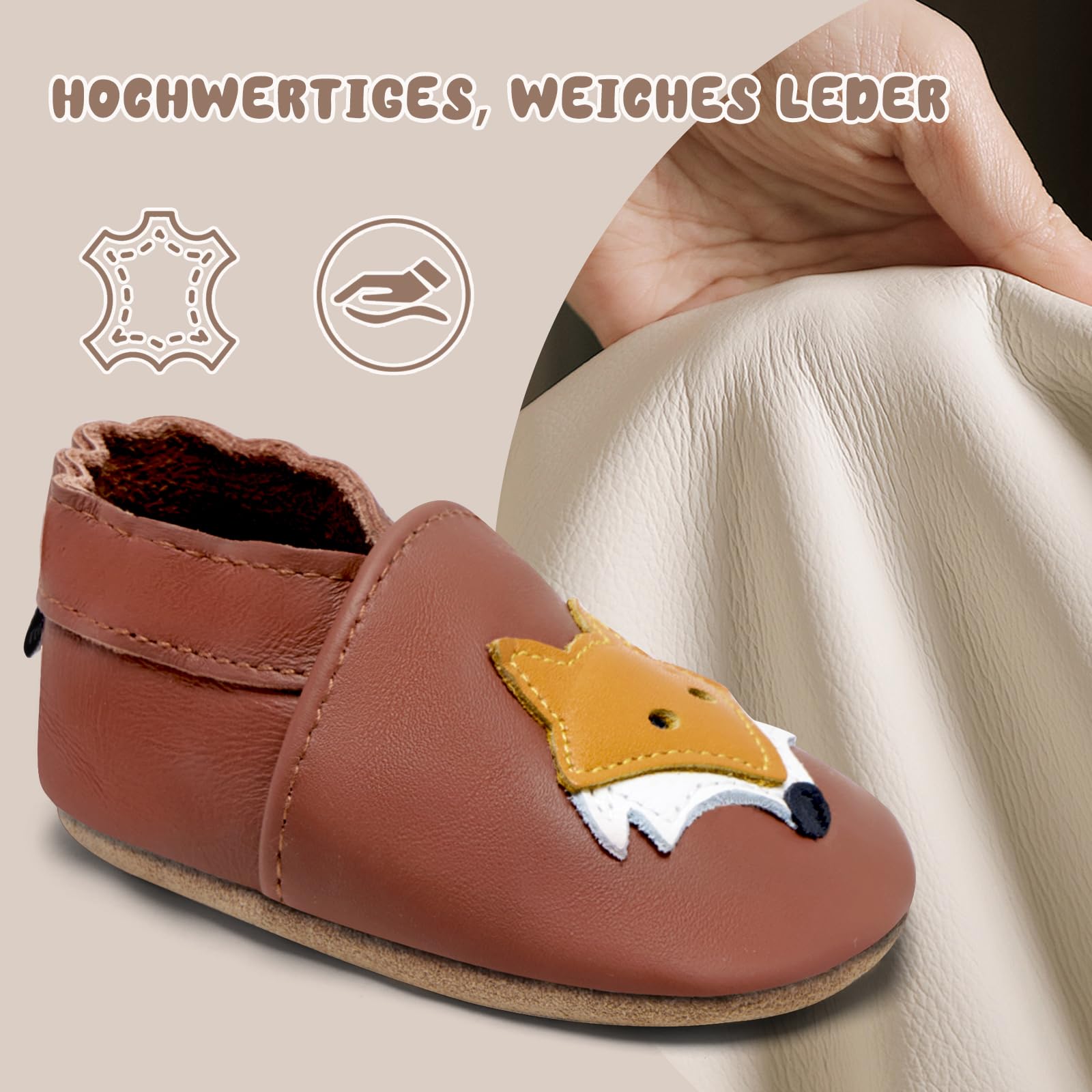Chausson Bébé Acheter Chaussons IceUnicorn Cuir Souple Premiers Pas – Image 5