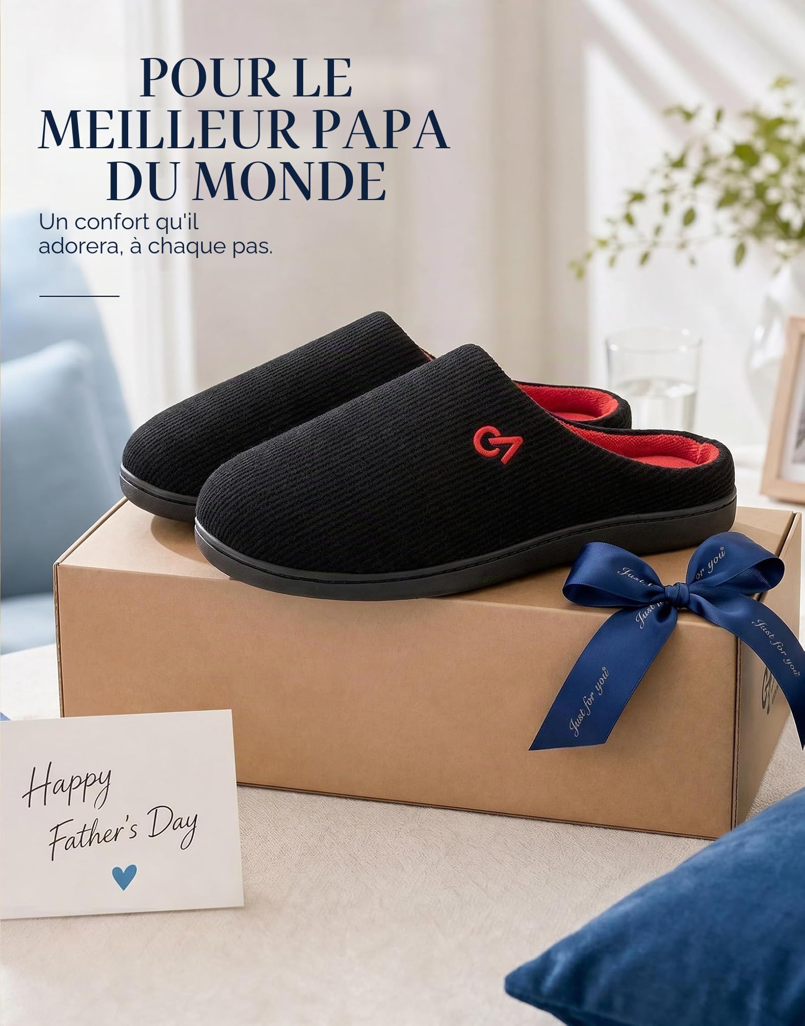 Chaussons Homme Acheter Chaussons VeraCosy mémoire de forme bicolore – Image 4