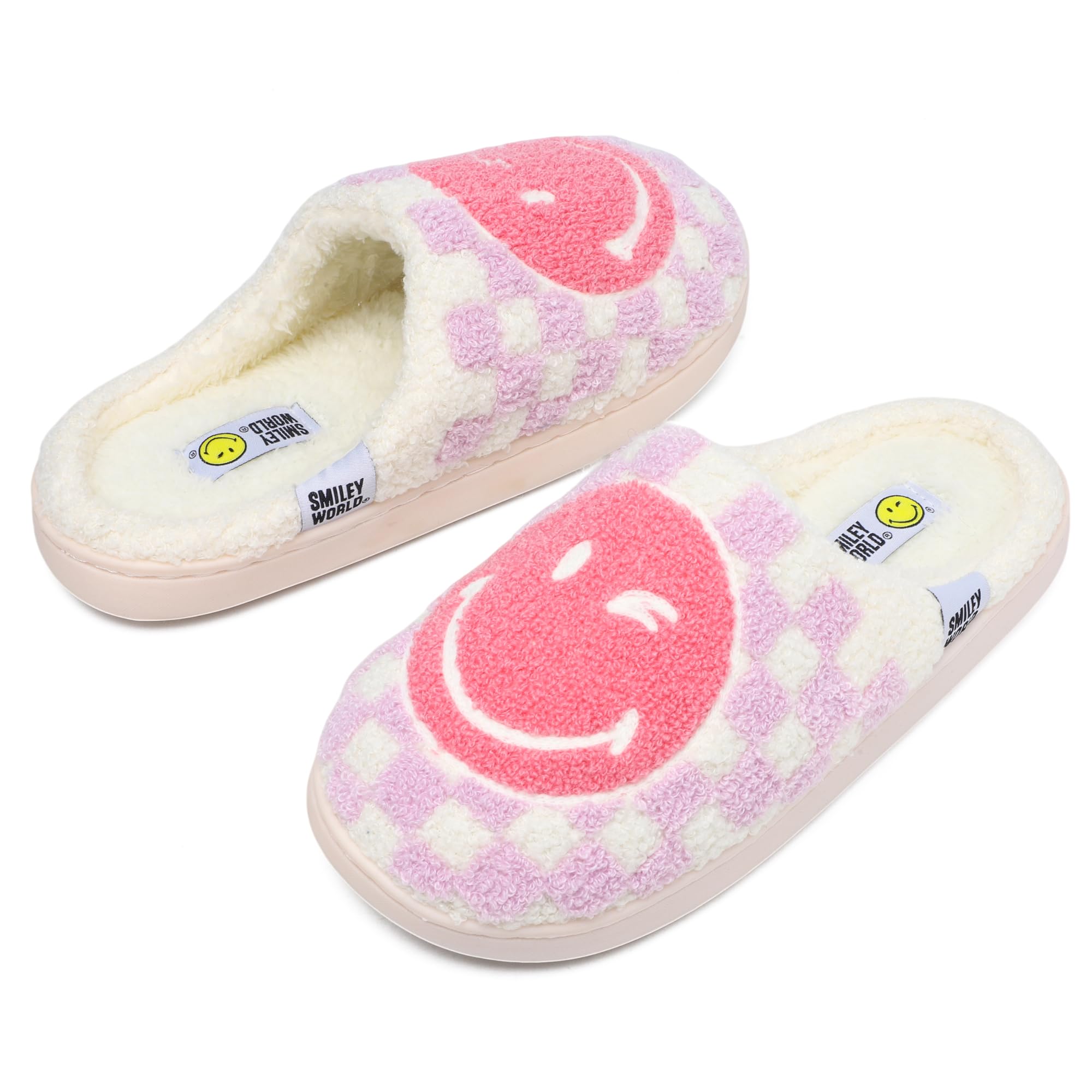 Chaussons Peluche Acheter Chaussons SmileyWorld Mousse Mémoire Antidérapants