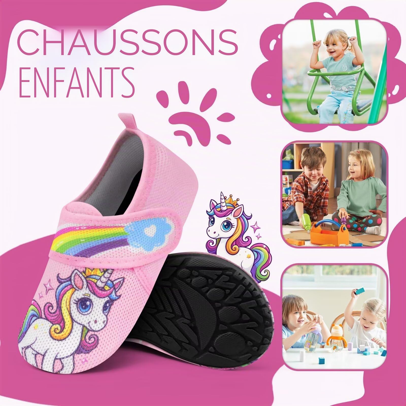 Chaussons Antidérapants Acheter Chaussons Kyopp Bébé Enfant Mixte Respirants – Image 6