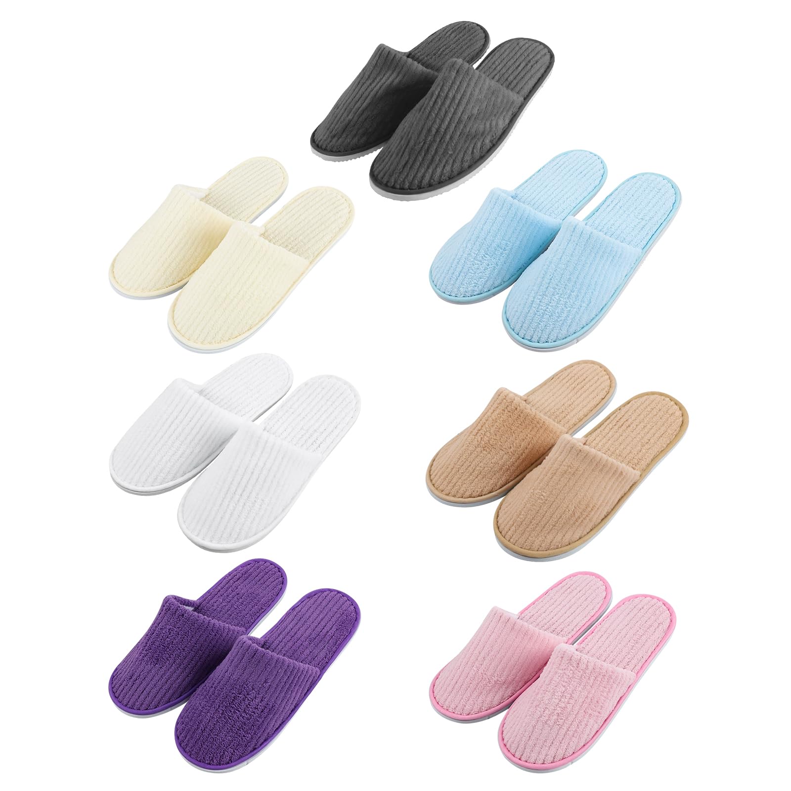 Pantoufles Invités Acheter Chaussons Lot 7 Paires Éponge Antidérapantes