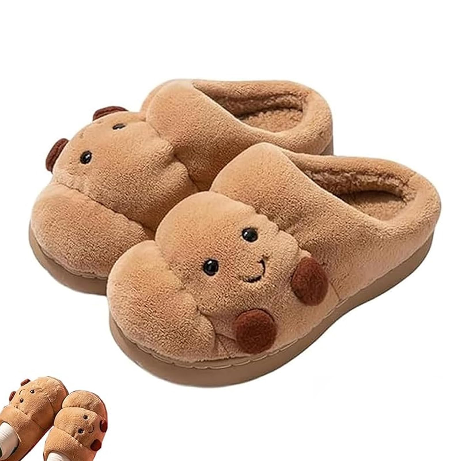 Pantoufles Croissant Acheter Chaussons Duveteuses Antidérapantes Mixte