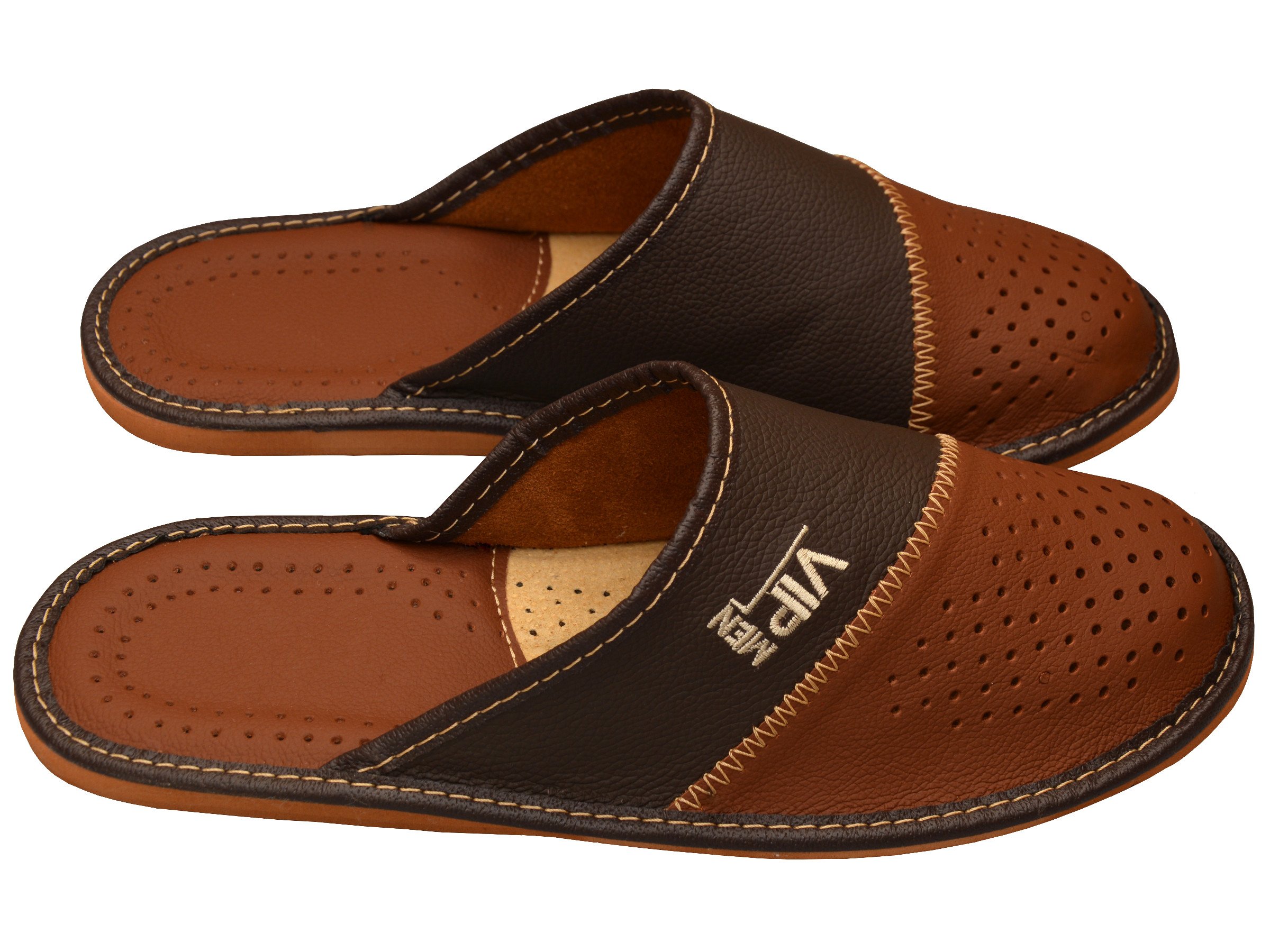 Pantoufles en Cuir Acheter Chaussons Homme VIP – Image 5