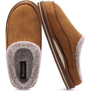 Pantoufles Acheter Chaussons KuaiLu sabot microsuède fourrure homme