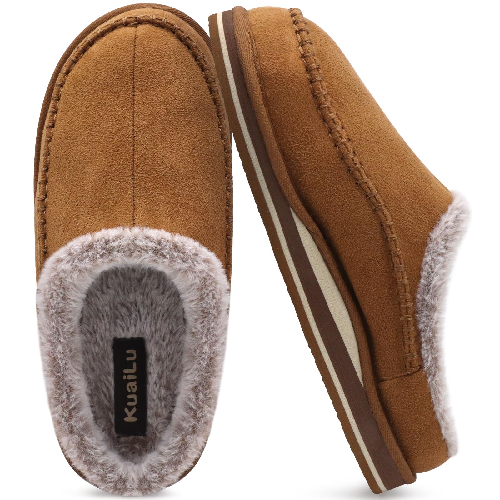 Pantoufles Acheter Chaussons KuaiLu sabot microsuède fourrure homme