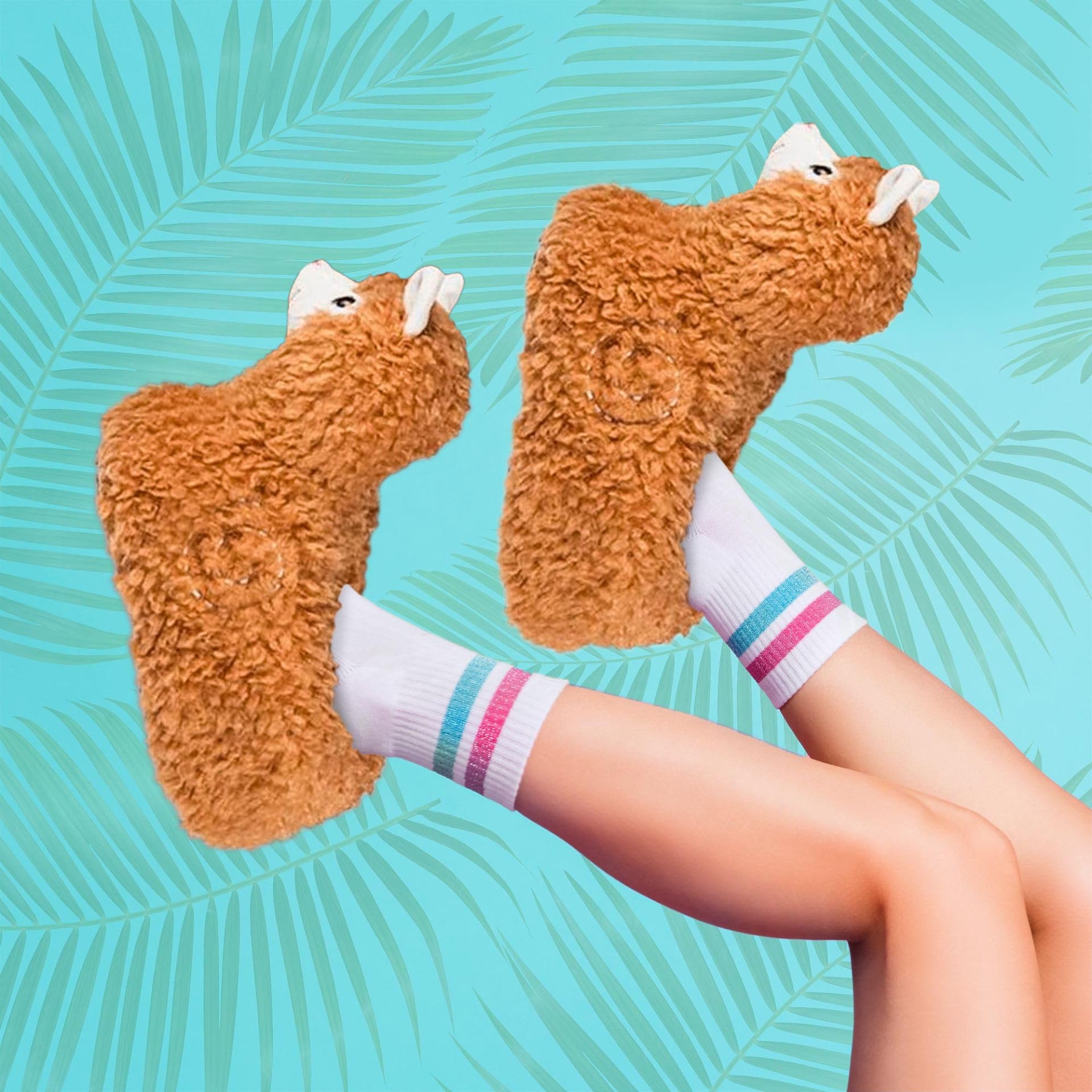 Chaussons Alpaga Animaux Acheter Chaussons Monsterzeug Pantoufles Douillettes – Image 6
