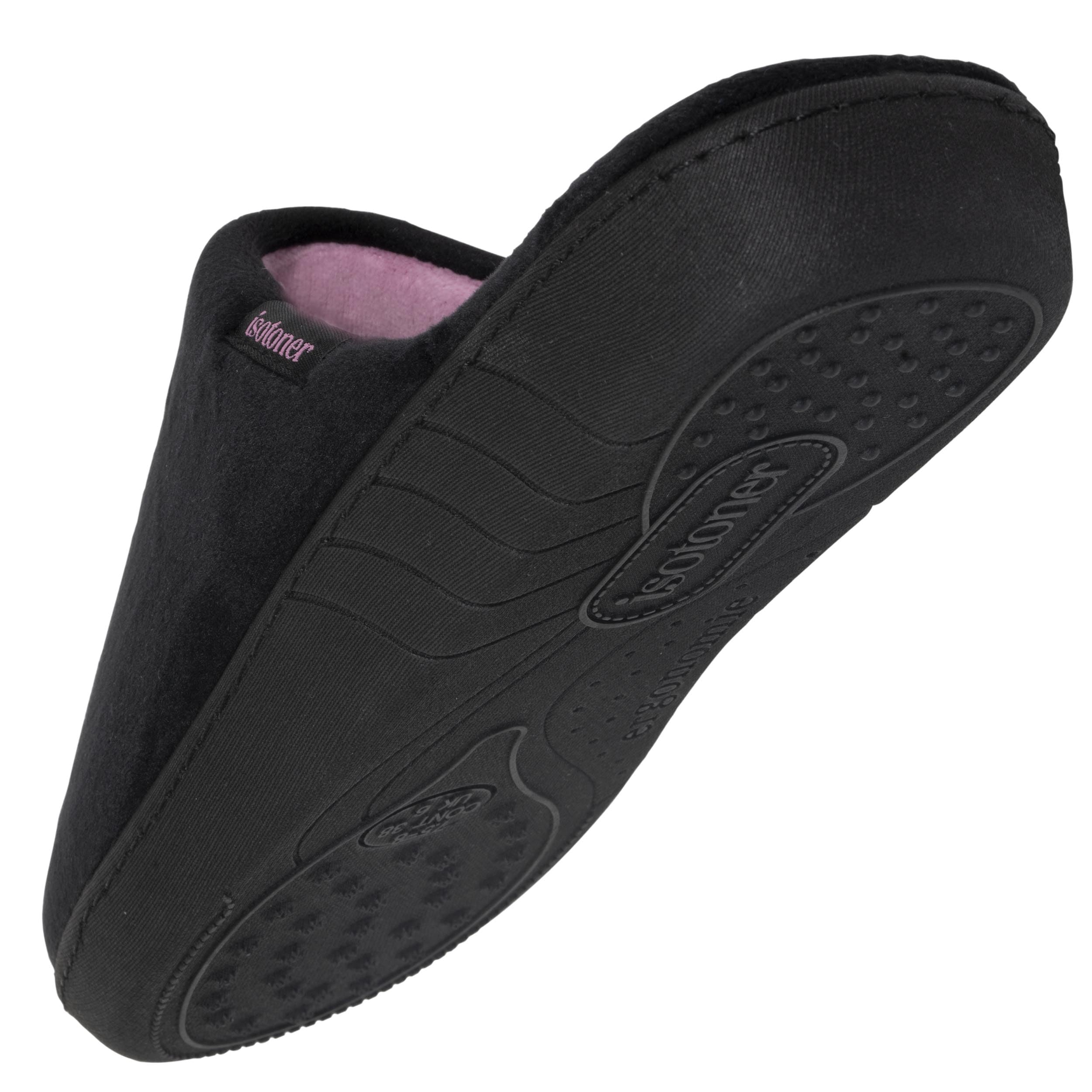Mules Acheter Chaussons Isotoner Femme Velours Semelle Ergonomique Confort – Image 5