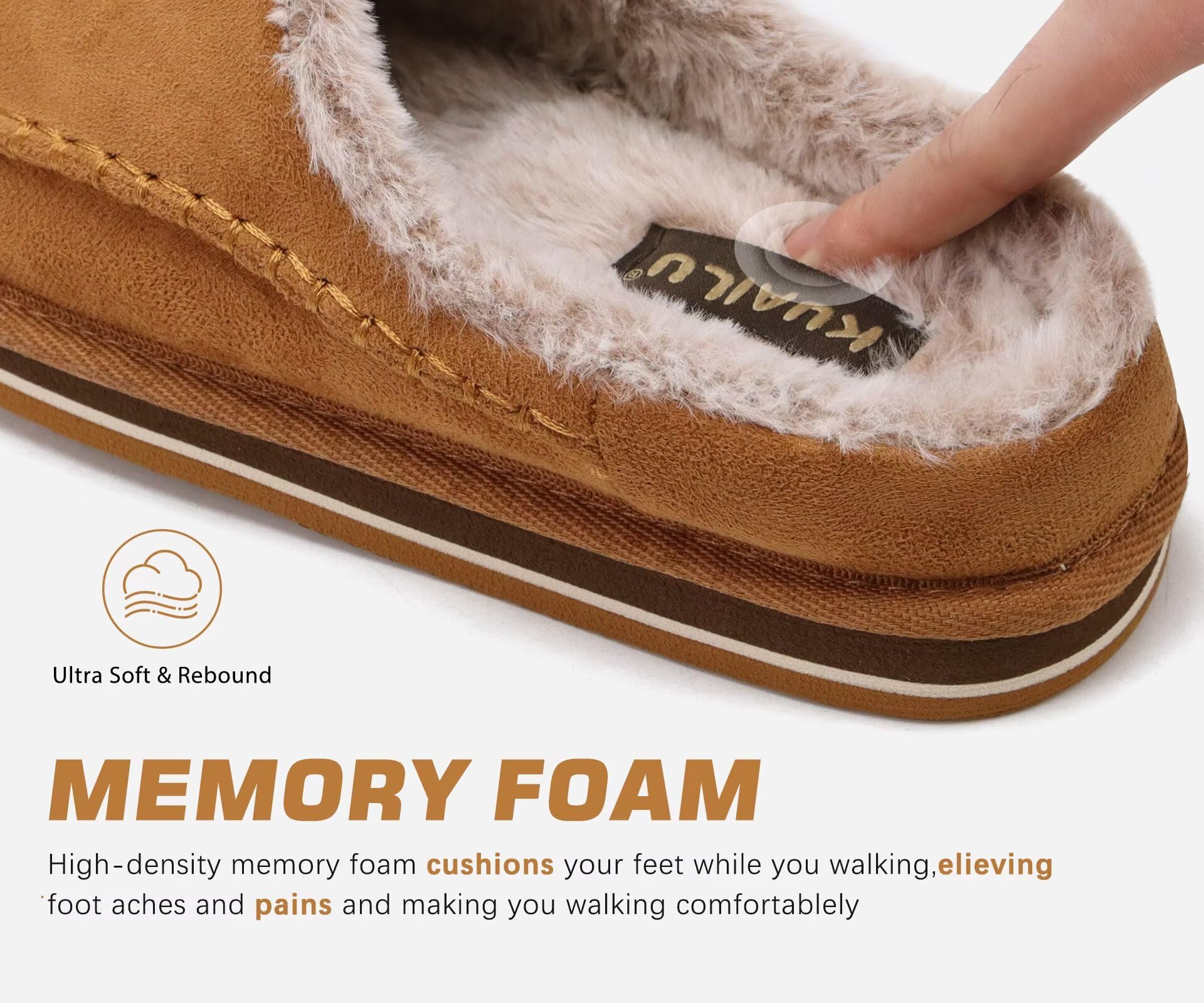Pantoufles Acheter Chaussons KuaiLu sabot microsuède fourrure homme – Image 3