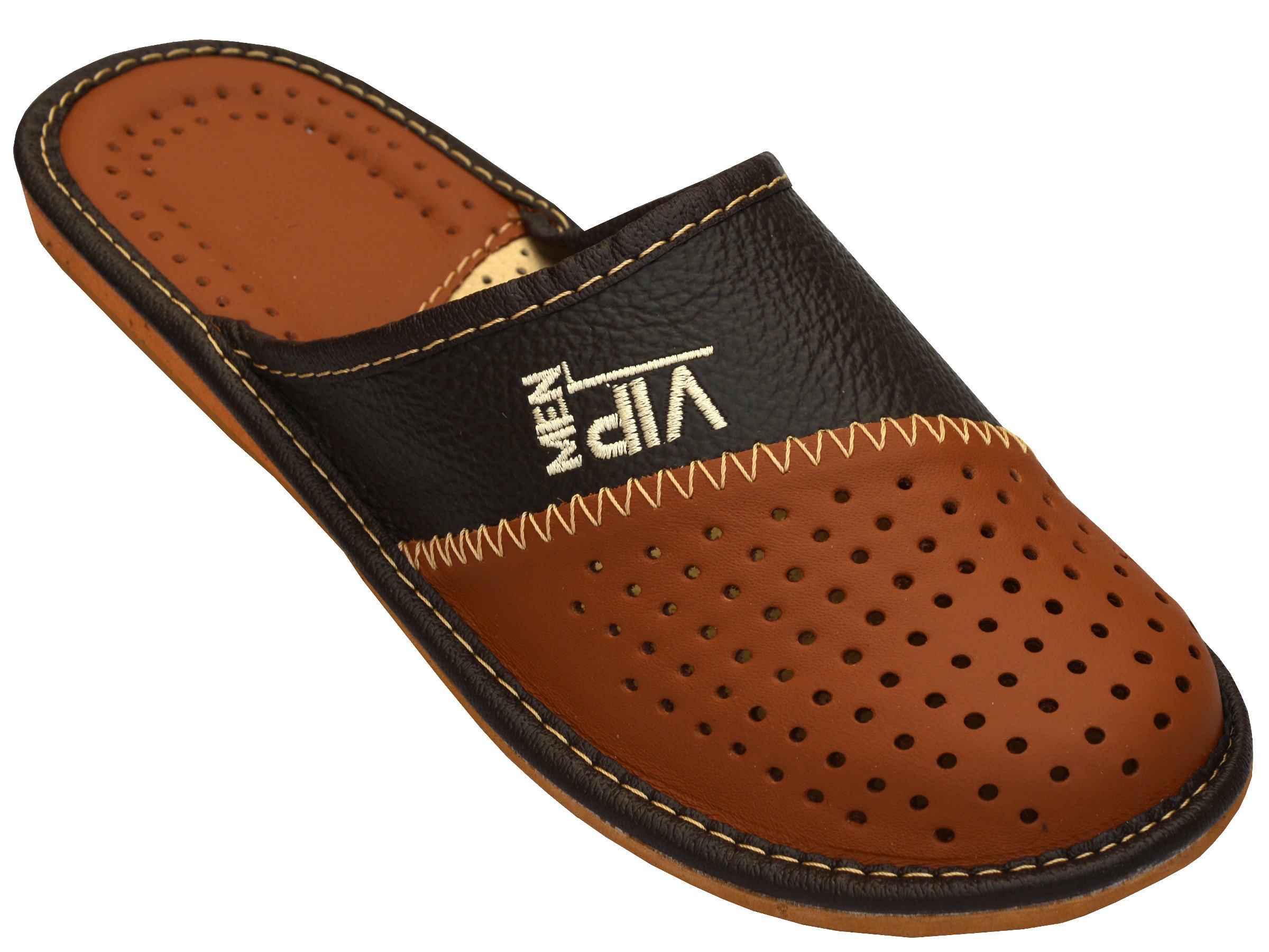 Pantoufles en Cuir Acheter Chaussons Homme VIP