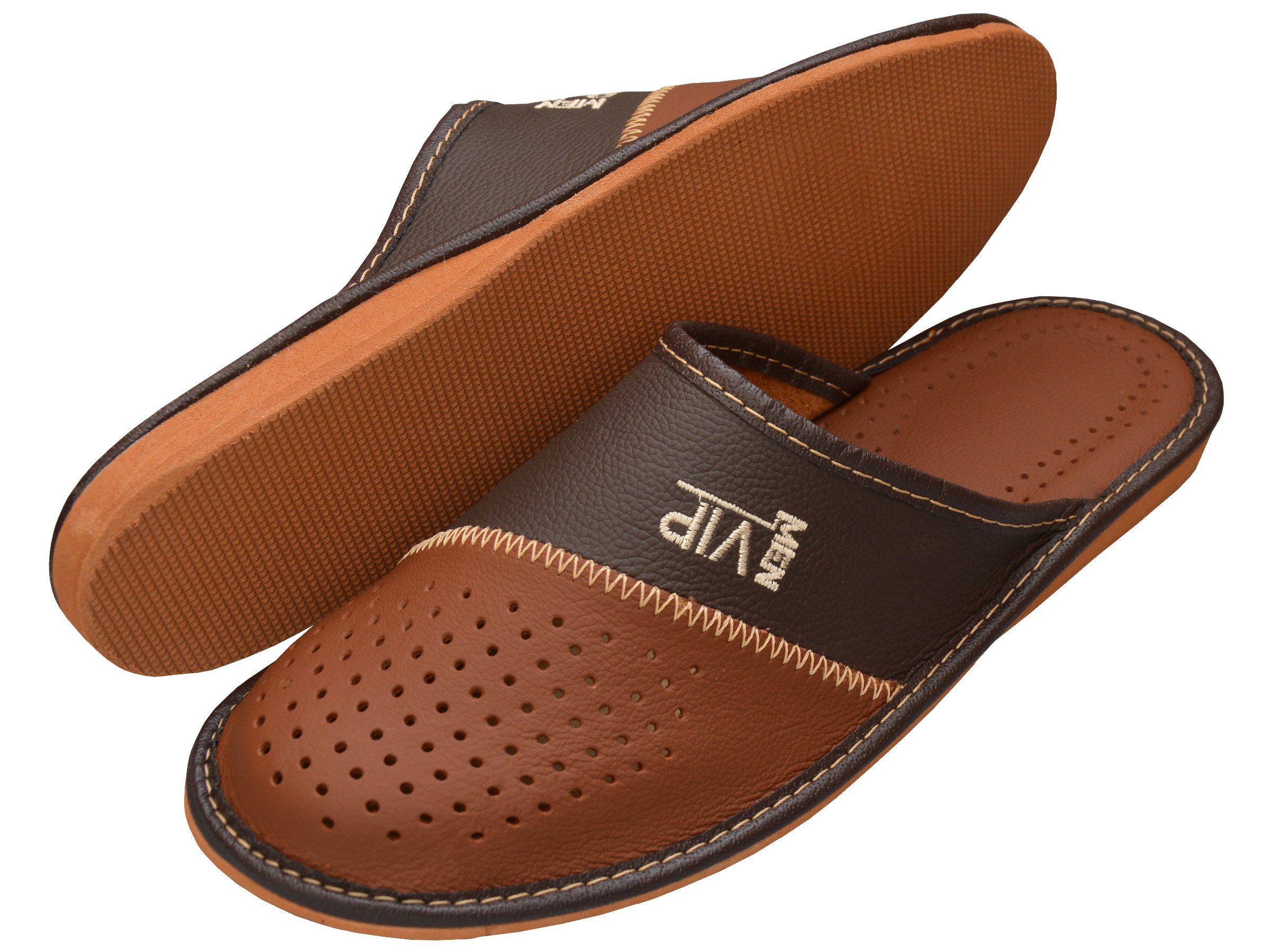 Pantoufles en Cuir Acheter Chaussons Homme VIP – Image 6