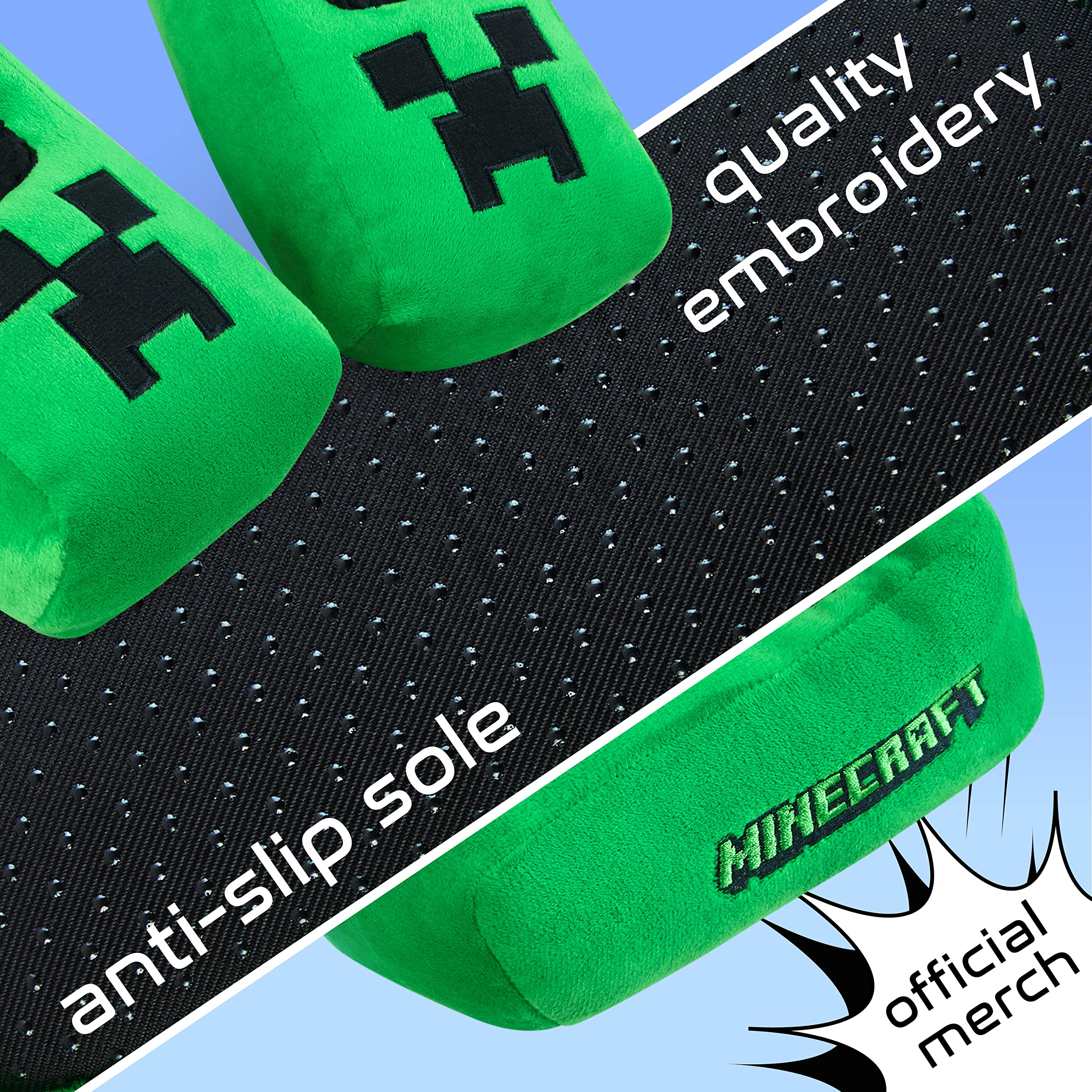 Chaussons Minecraft Creeper Garçon Acheter Chaussons Cosy Gamer Intérieur – Image 5