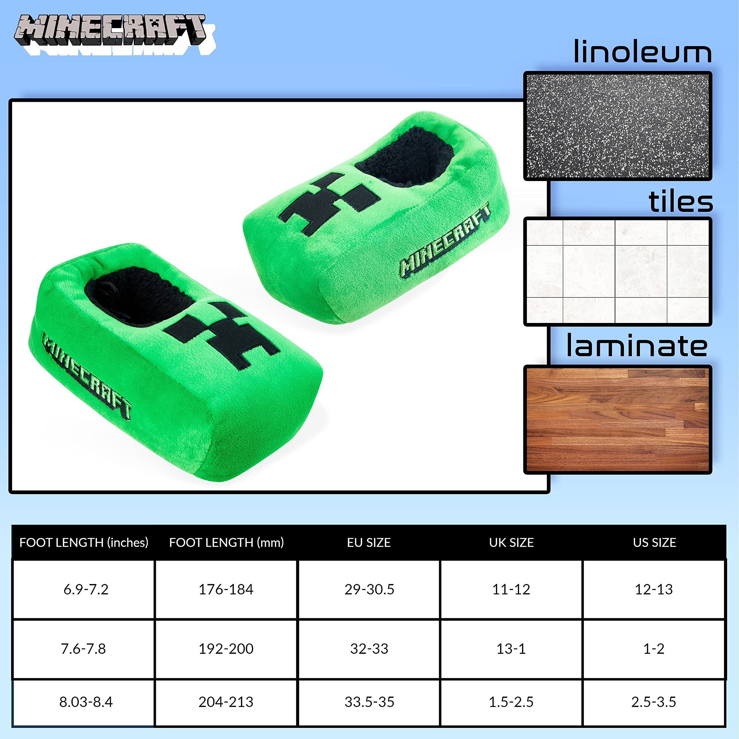 Chaussons Minecraft Creeper Garçon Acheter Chaussons Cosy Gamer Intérieur – Image 6